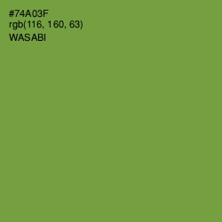 #74A03F - Wasabi Color Image