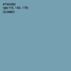 #74A0B2 - Gumbo Color Image