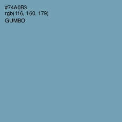#74A0B3 - Gumbo Color Image