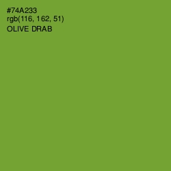 #74A233 - Olive Drab Color Image