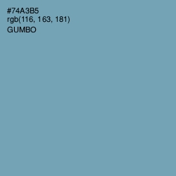 #74A3B5 - Gumbo Color Image