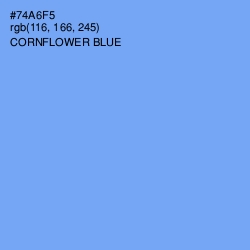 #74A6F5 - Cornflower Blue Color Image