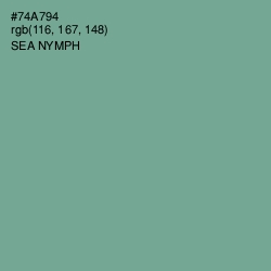 #74A794 - Sea Nymph Color Image