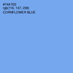 #74A7EE - Cornflower Blue Color Image