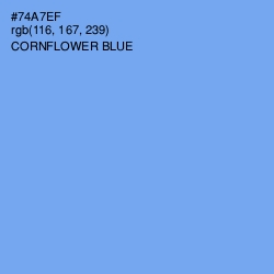 #74A7EF - Cornflower Blue Color Image