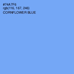 #74A7F6 - Cornflower Blue Color Image