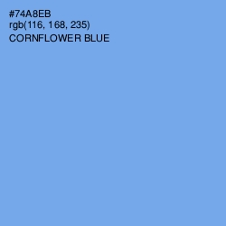 #74A8EB - Cornflower Blue Color Image