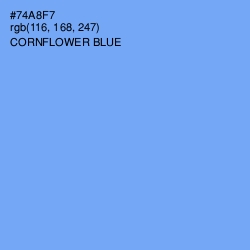 #74A8F7 - Cornflower Blue Color Image