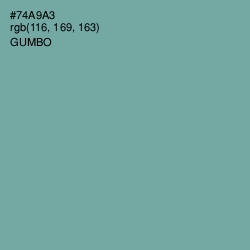 #74A9A3 - Gumbo Color Image