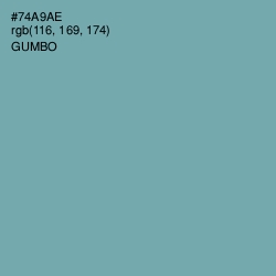 #74A9AE - Gumbo Color Image