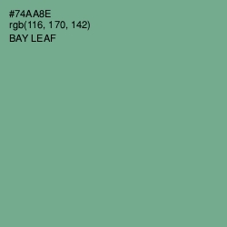 #74AA8E - Bay Leaf Color Image