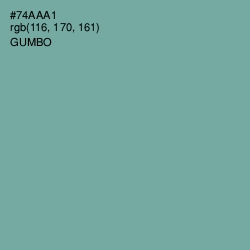 #74AAA1 - Gumbo Color Image