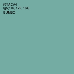#74ACA4 - Gumbo Color Image