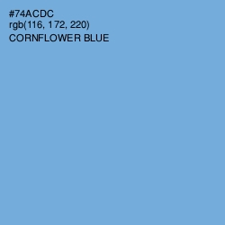 #74ACDC - Cornflower Blue Color Image