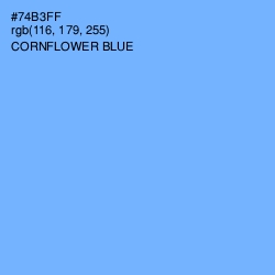 #74B3FF - Cornflower Blue Color Image