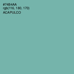 #74B4AA - Acapulco Color Image