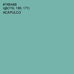 #74B4AB - Acapulco Color Image