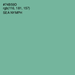 #74B59D - Sea Nymph Color Image