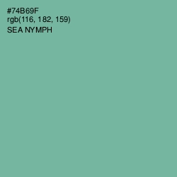 #74B69F - Sea Nymph Color Image