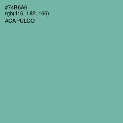 #74B6A6 - Acapulco Color Image