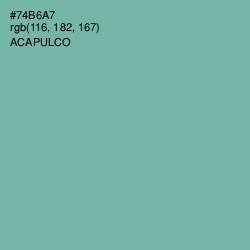 #74B6A7 - Acapulco Color Image