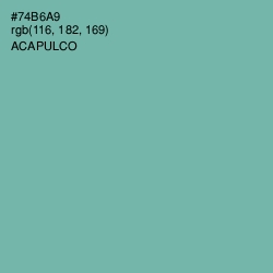 #74B6A9 - Acapulco Color Image