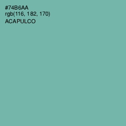 #74B6AA - Acapulco Color Image