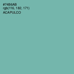 #74B6AB - Acapulco Color Image