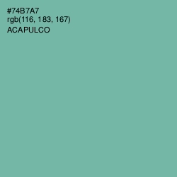 #74B7A7 - Acapulco Color Image