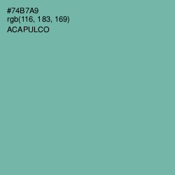 #74B7A9 - Acapulco Color Image