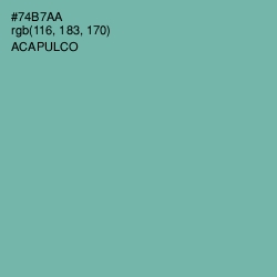#74B7AA - Acapulco Color Image