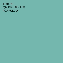 #74B7AE - Acapulco Color Image