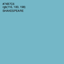 #74B7C6 - Shakespeare Color Image