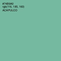 #74B9A0 - Acapulco Color Image