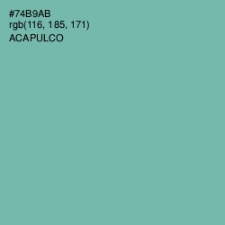#74B9AB - Acapulco Color Image