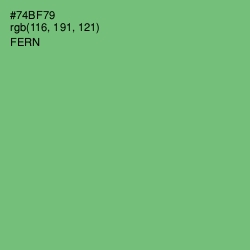 #74BF79 - Fern Color Image