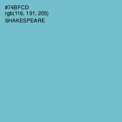 #74BFCD - Shakespeare Color Image