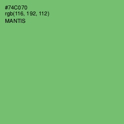 #74C070 - Mantis Color Image