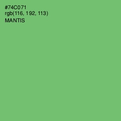 #74C071 - Mantis Color Image