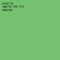 #74C170 - Mantis Color Image