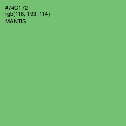 #74C172 - Mantis Color Image