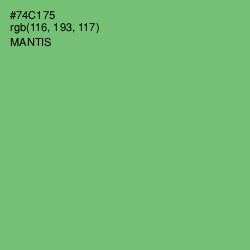 #74C175 - Mantis Color Image