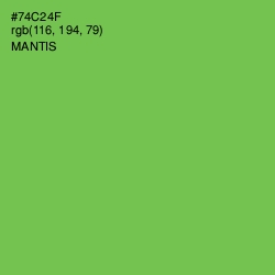 #74C24F - Mantis Color Image
