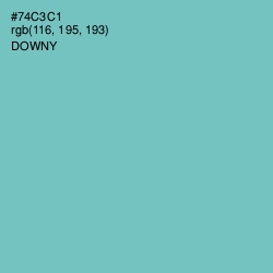 #74C3C1 - Downy Color Image