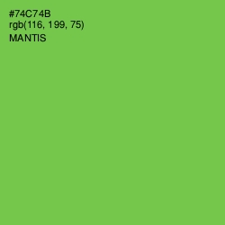 #74C74B - Mantis Color Image