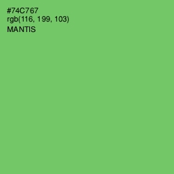 #74C767 - Mantis Color Image