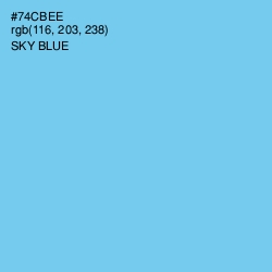 #74CBEE - Sky Blue Color Image