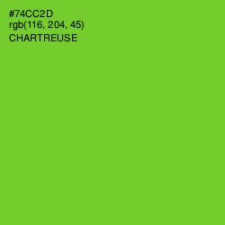 #74CC2D - Chartreuse Color Image