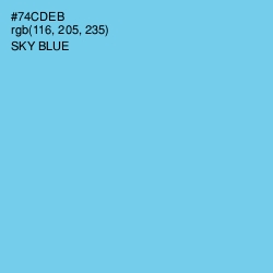 #74CDEB - Sky Blue Color Image
