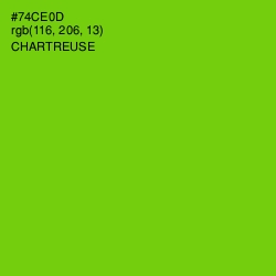 #74CE0D - Chartreuse Color Image